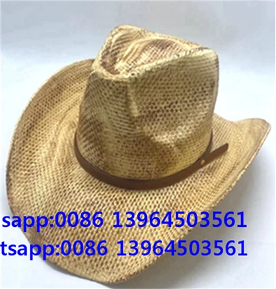 Cowboy Hat Women Vintage Western Braided Belt Dekor