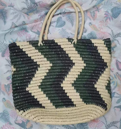 Chic idejn minsuġa karta naturali Beach Bag