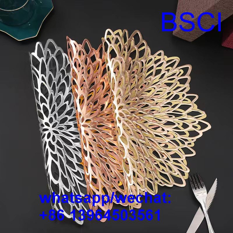 Placemats tal-plastik tal-qtugħ bil-lejżer