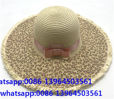 Nisa Big Brim Summber Beach Hat Bil Leopard Spot