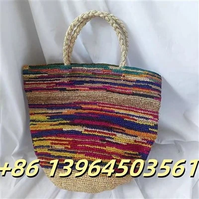 Barmil raffia b'ħafna kuluri magħmula bl-idejn