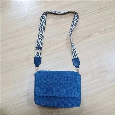 Borża tat-Tiben Crossbody Blu Bit-tejp