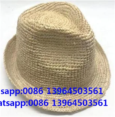 Kappell tat-tiben artab Fedora tal-ganċ minsuġ bl-idejn